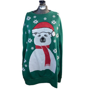 Men's Unbranded Green Christmas Sweatshirt XL